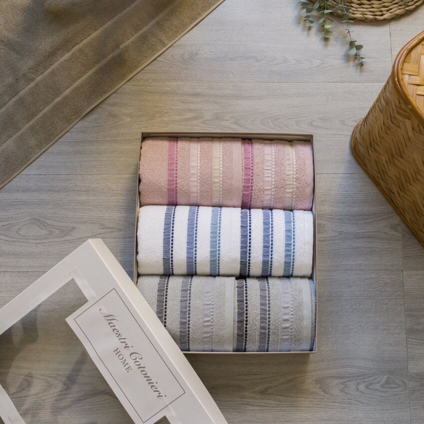 Set Asciugamani 3+3 DAHLIA By Maestri Cotonieri