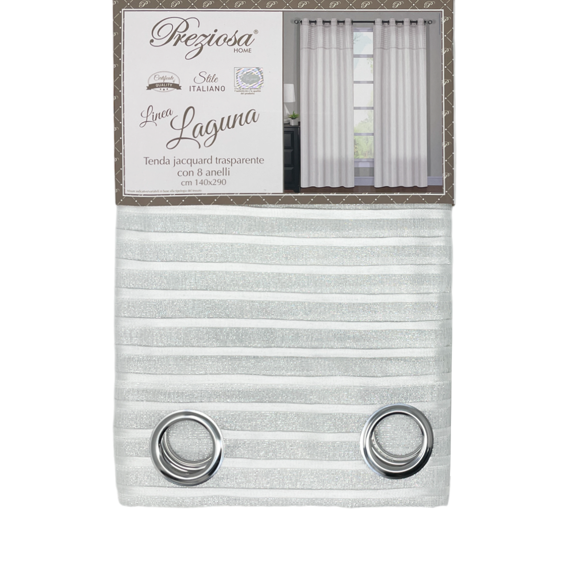 Tenda LAGUNA righe 140x290 by Preziosa Home