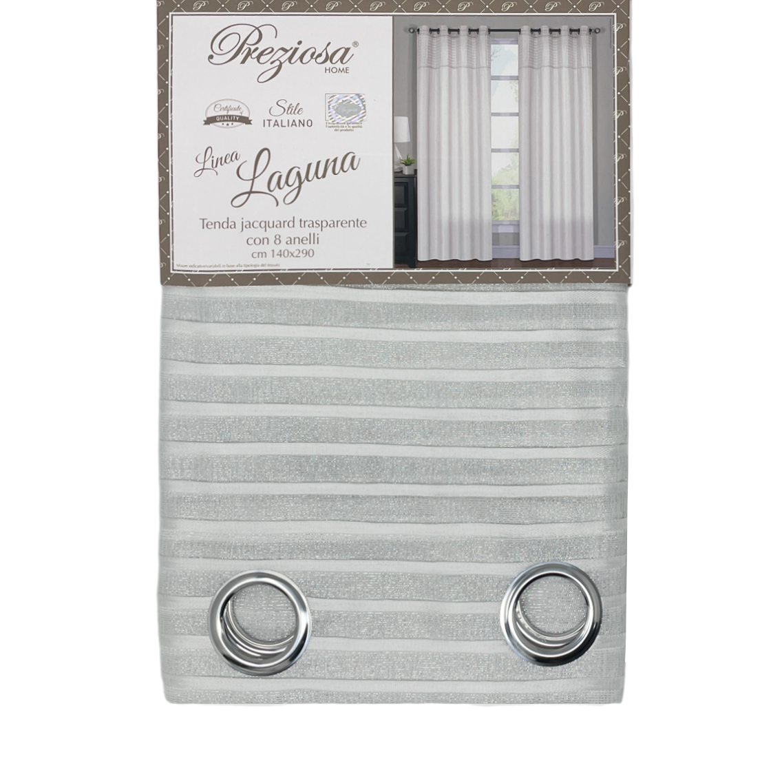 Tenda LAGUNA righe 140x290 by Preziosa Home