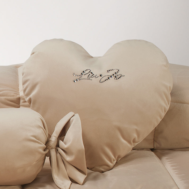 Cuscino CUORE VELLUTO LIU•JO SABBIA