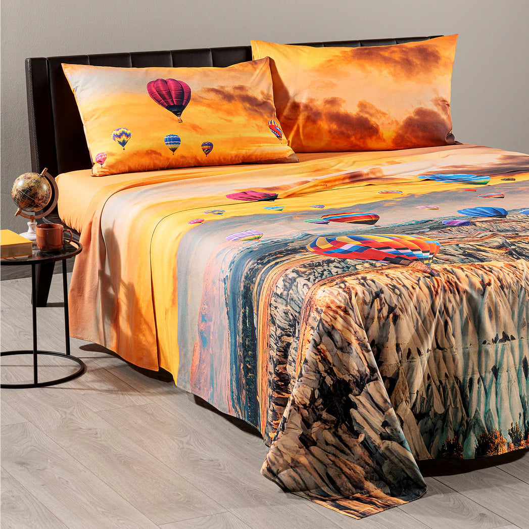 Completo lenzuola Copriletto CAPPADOCIA by Caleffi