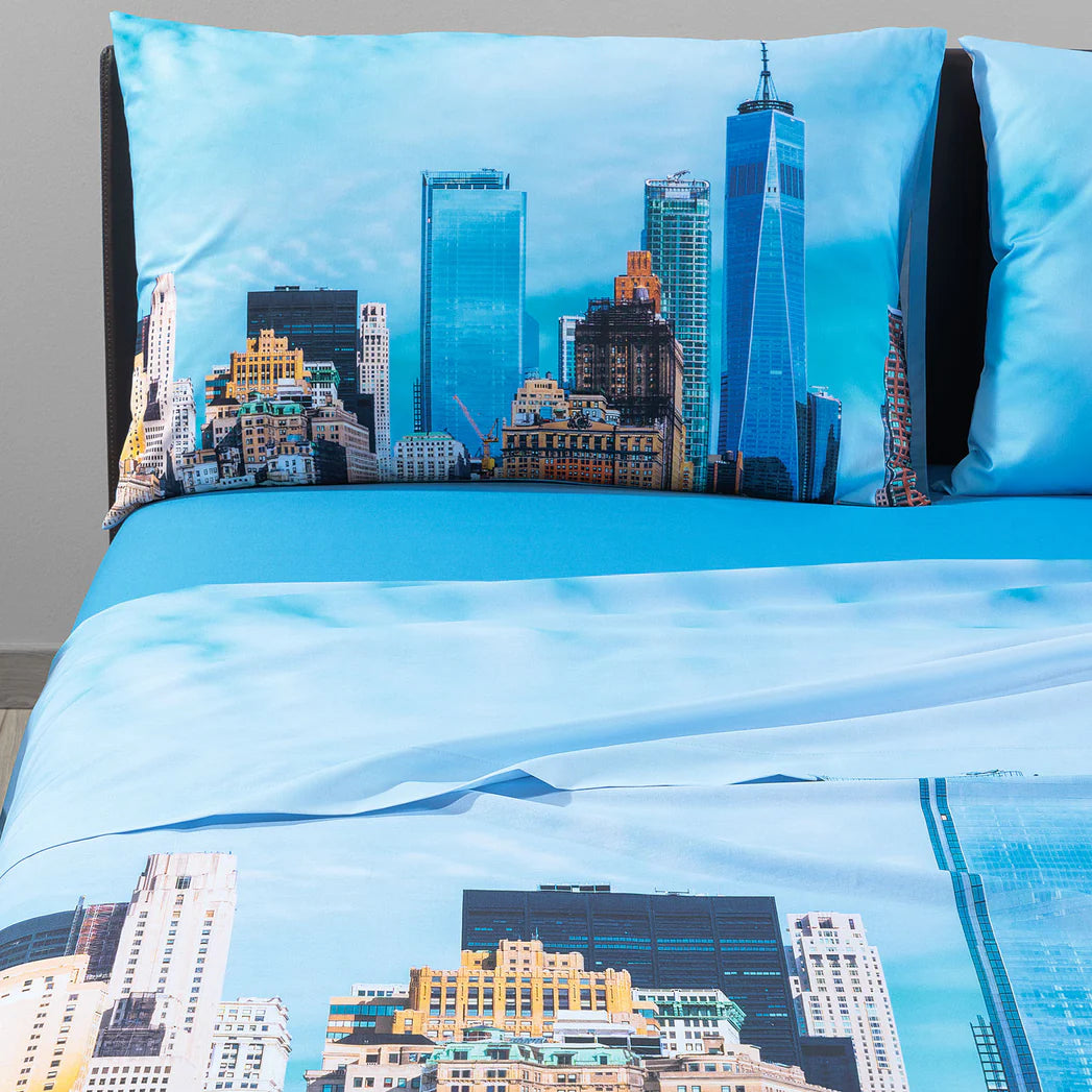Completo lenzuola Copriletto FREEDOM TOWER by Caleffi