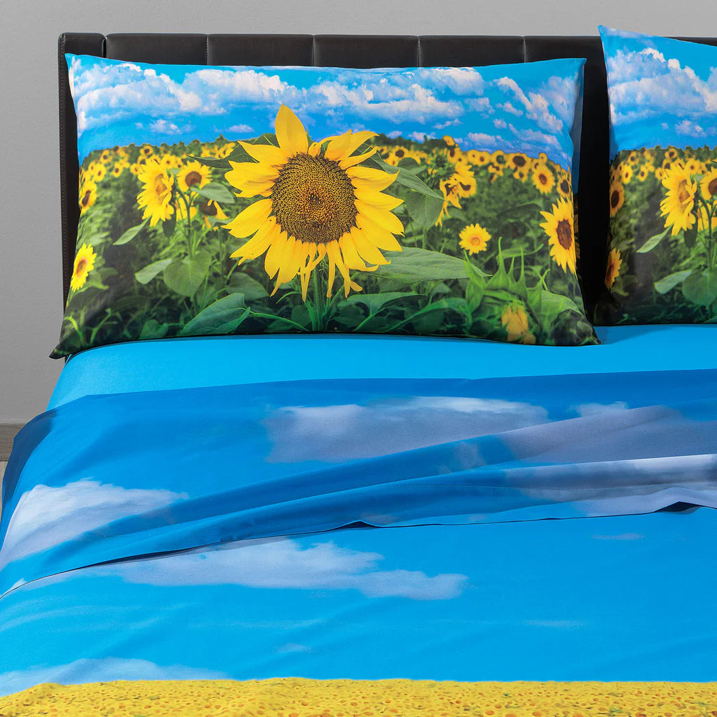 Completo lenzuola Copriletto GIRASOLI by Caleffi