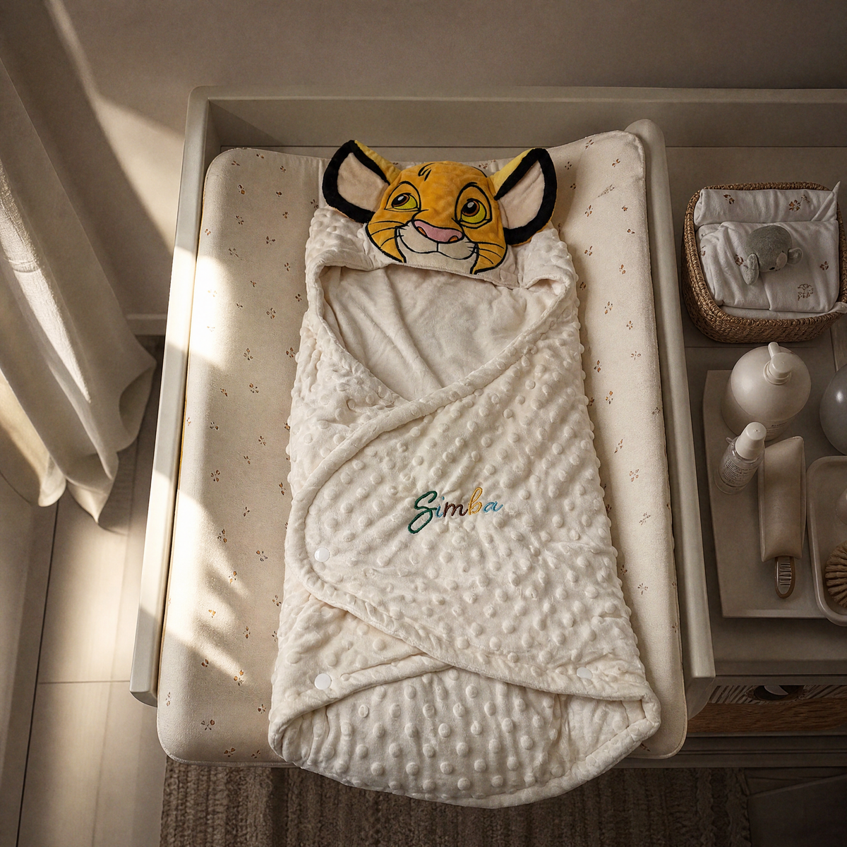 Copertina Avvolgente Simba Re Leone per Neonato con Clip Morbida e Calda - Disney Baby