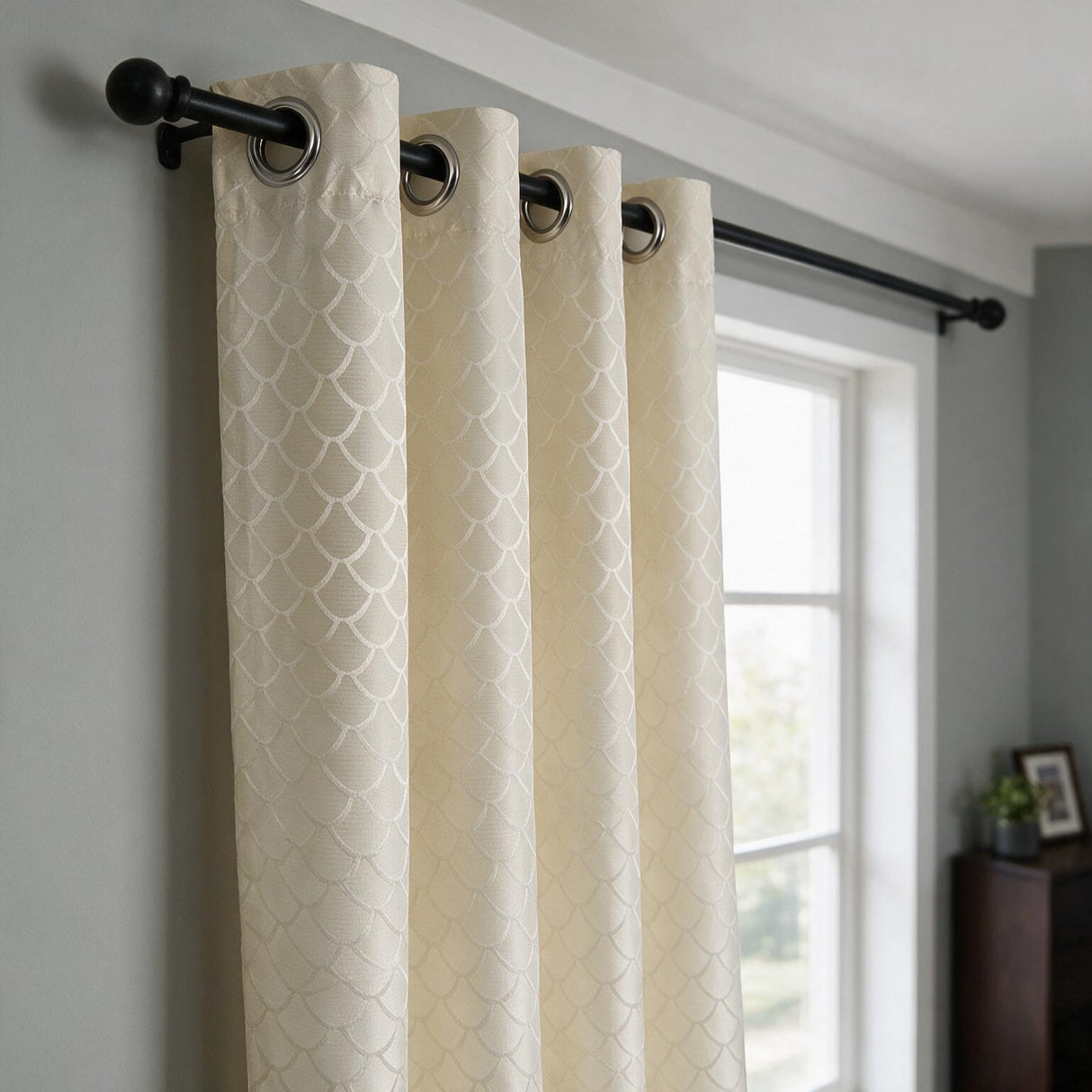 Pannello Tenda LAGUNA Conchiglia Tono su Tono 140x290 - Preziosa Home