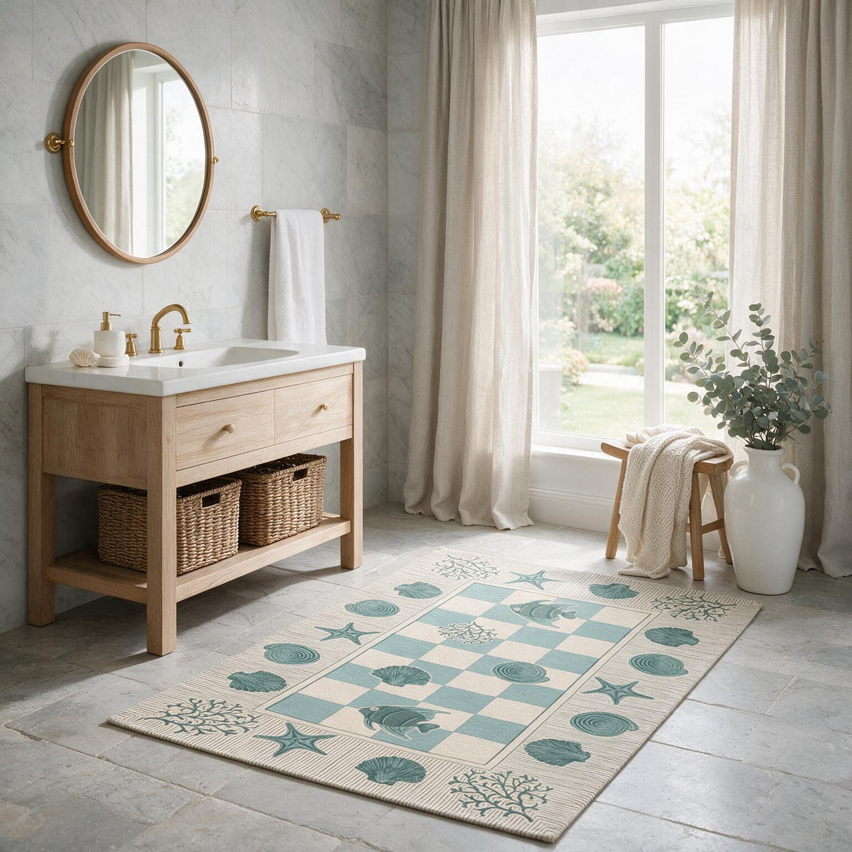 Tappeto VELOUR MARINO con Retro Antiscivolo - Suardi