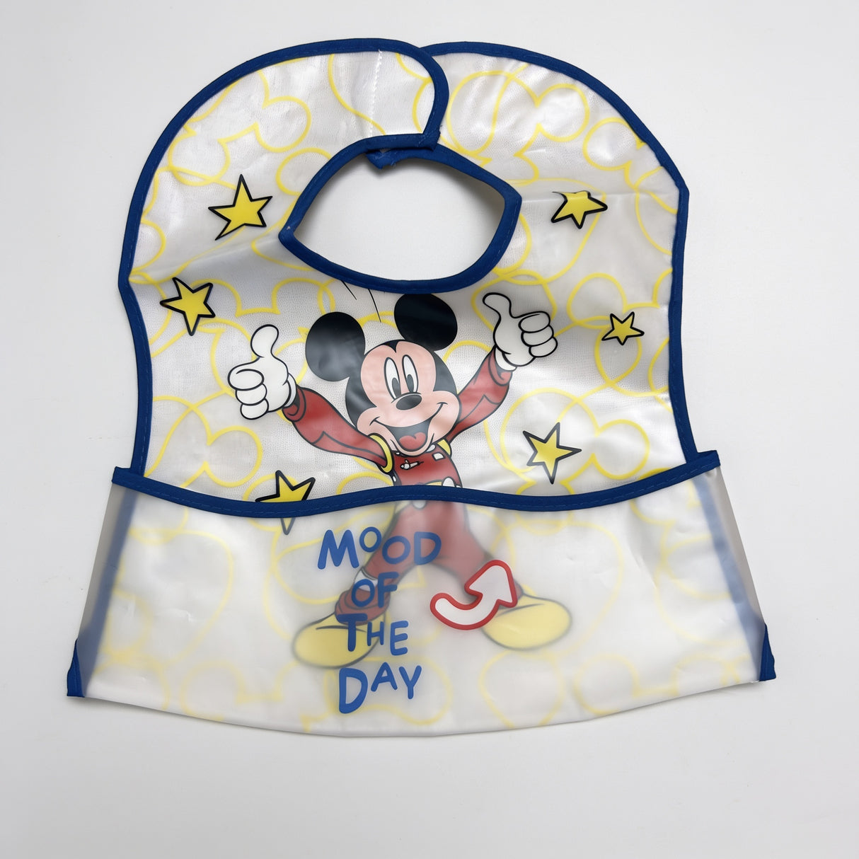 Bavaglino Mickey in Spugna Plastificata con Tasca Raccoglibriciole - Disney Baby