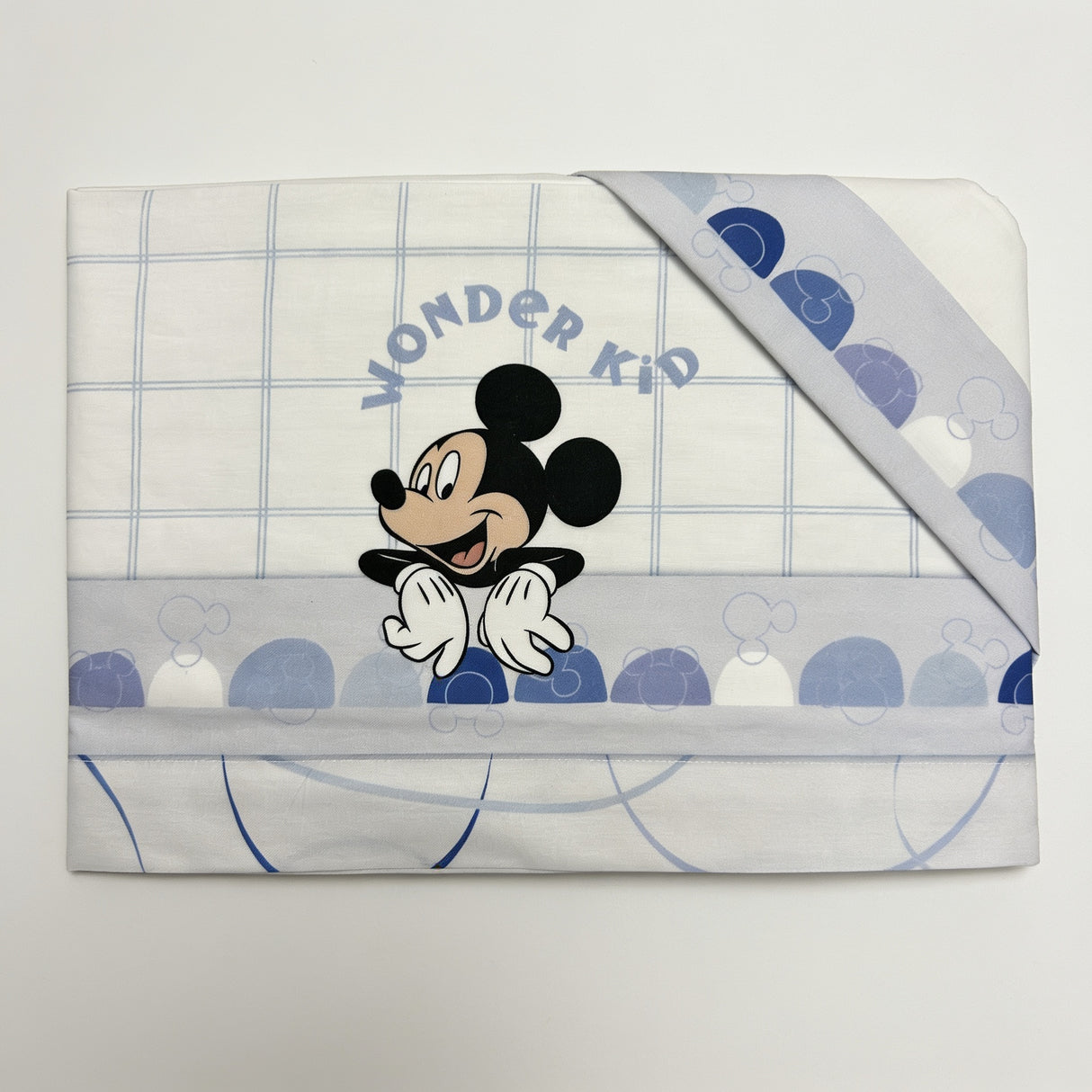 Completo lenzuola 3 pezzi culla/carrozzina Mickey "Wonder Kid" 100% cotone - Disney Baby