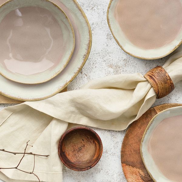 Servizio piatti 18pz NORDIK AMELIE rosa by Tognana