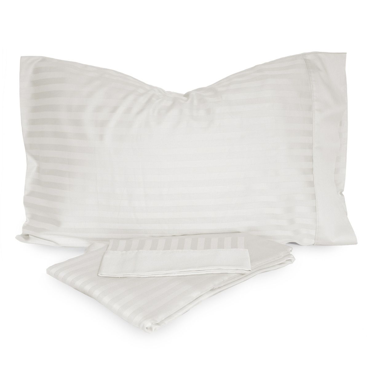 Parure Copripiumino Zefiro in Raso Rigato Matrimoniale – Novia