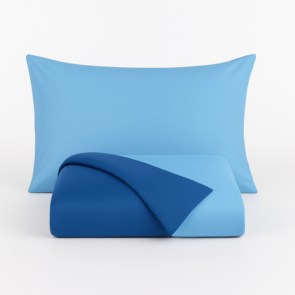 Parure Copripiumino No Stiro Tekno Time® – Tinta Unita Made in Italy - Maè