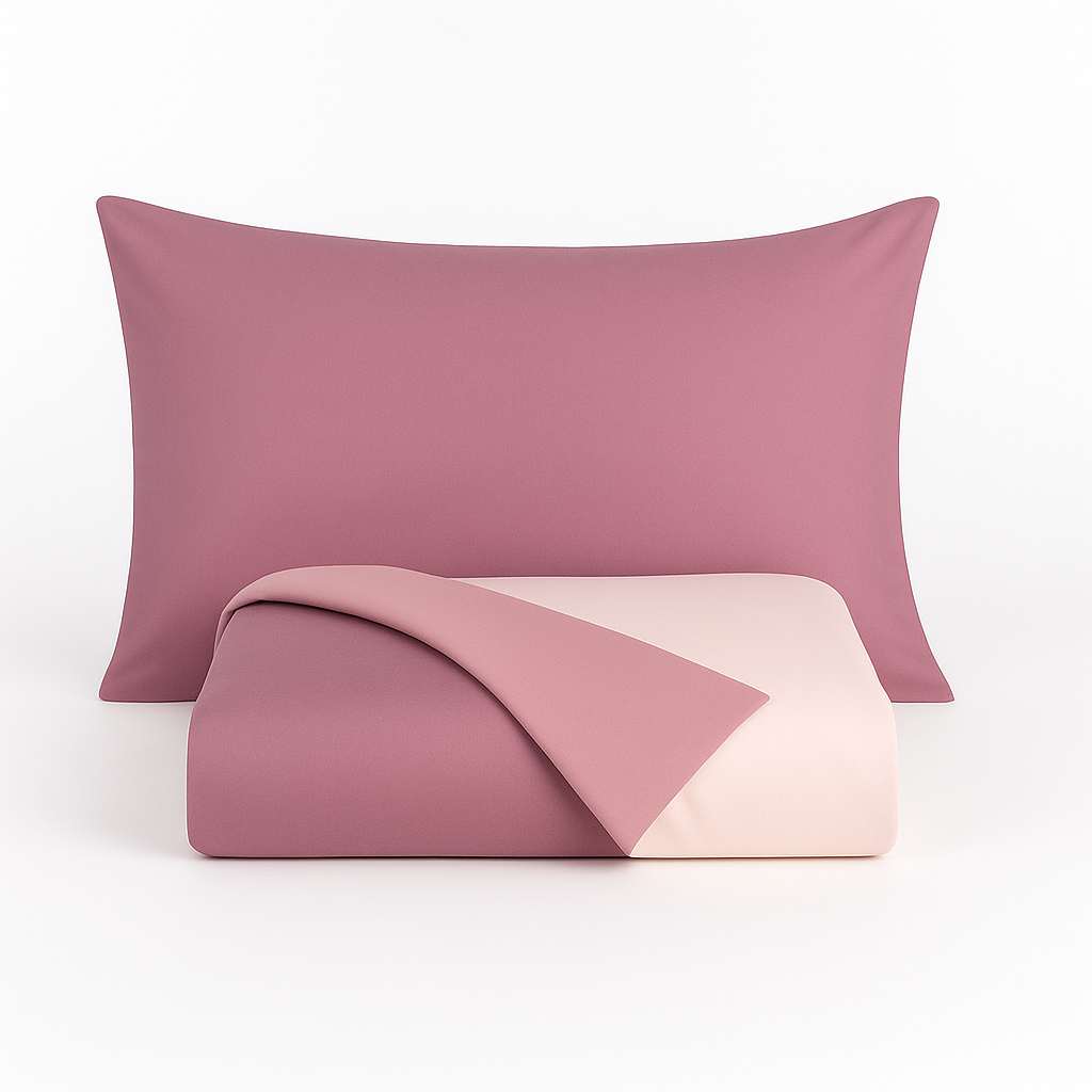 Parure Copripiumino No Stiro Tekno Time® – Tinta Unita Made in Italy - Maè