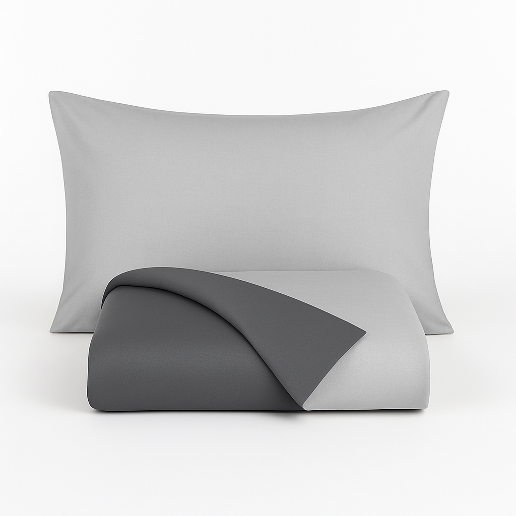 Parure Copripiumino No Stiro Tekno Time® – Tinta Unita Made in Italy - Maè