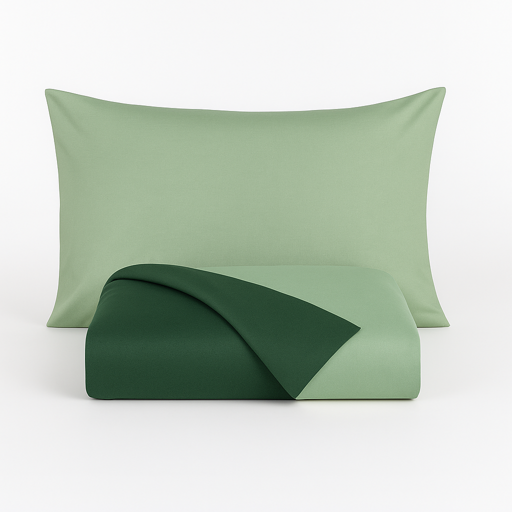 Parure Copripiumino No Stiro Tekno Time® – Tinta Unita Made in Italy - Maè