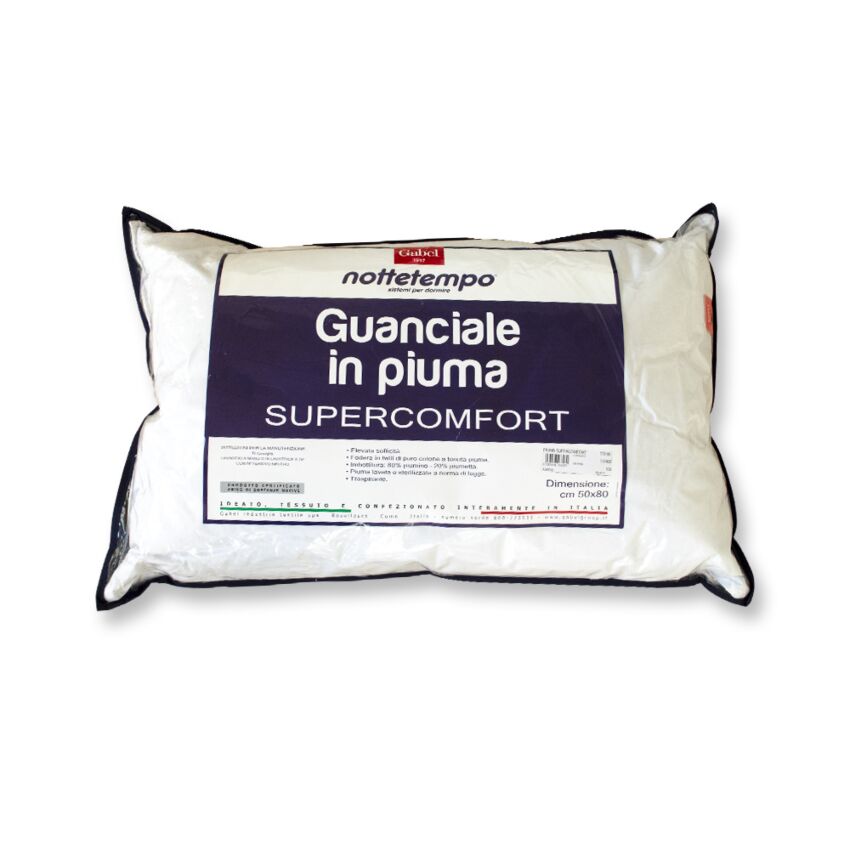 Guanciale in Piuma SUPERCOMFORT 20% Piumino 80% Piumetta By Gabel