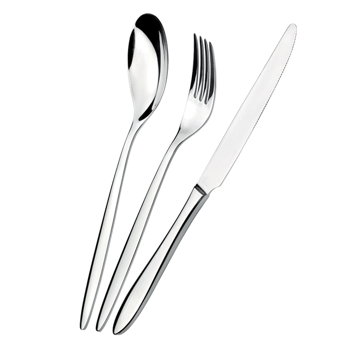 Set 24 Posate Elena Acciaio Inox Lucido Nickel Free in Scatola Vetrina - Domus&Design