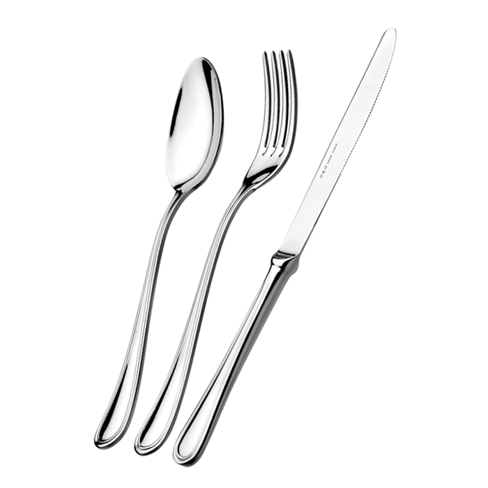 Set 24 Posate Elixir Acciaio Inox 18/10 Lucido in Scatola Vetrina - Domus&Design