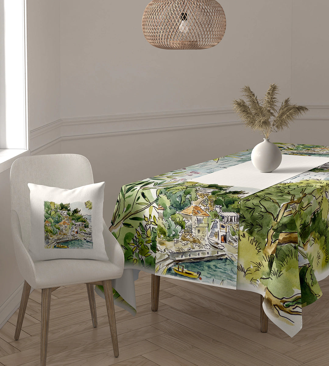 Copritavola x6/12 Runner Cuscino POSITANO D.4 by Vingi