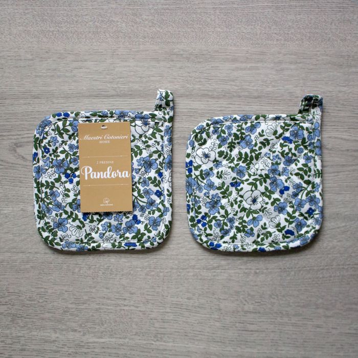 Set 2 Presine da Cucina Pandora Maestri Cotonieri Home in Cotone Fantasia