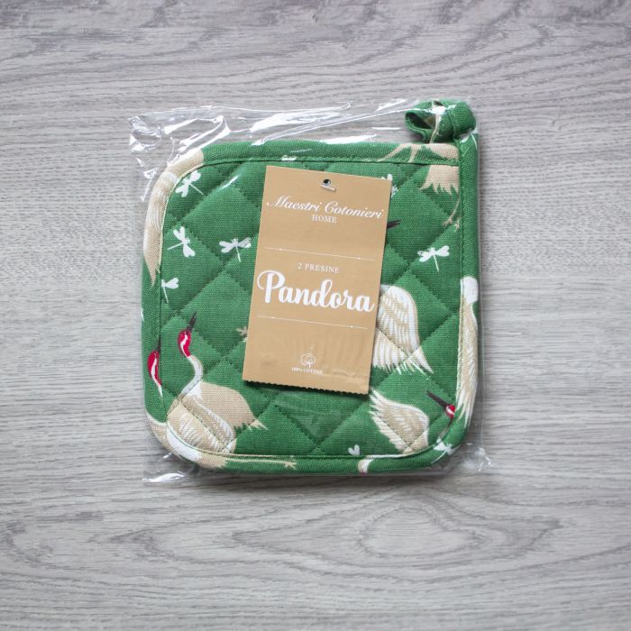 Set 2 Presine da Cucina Pandora Maestri Cotonieri Home in Cotone Fantasia