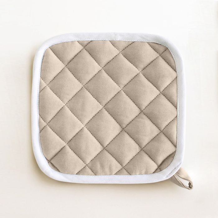 Set 2 Presine da Cucina India Maestri Cotonieri Home in Cotone con Bordo Bianco