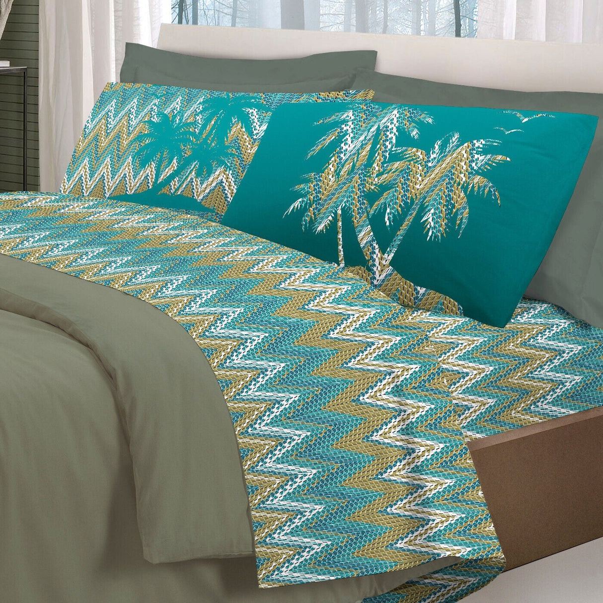 Completo Lenzuola PALMA By Pensieri Delicati