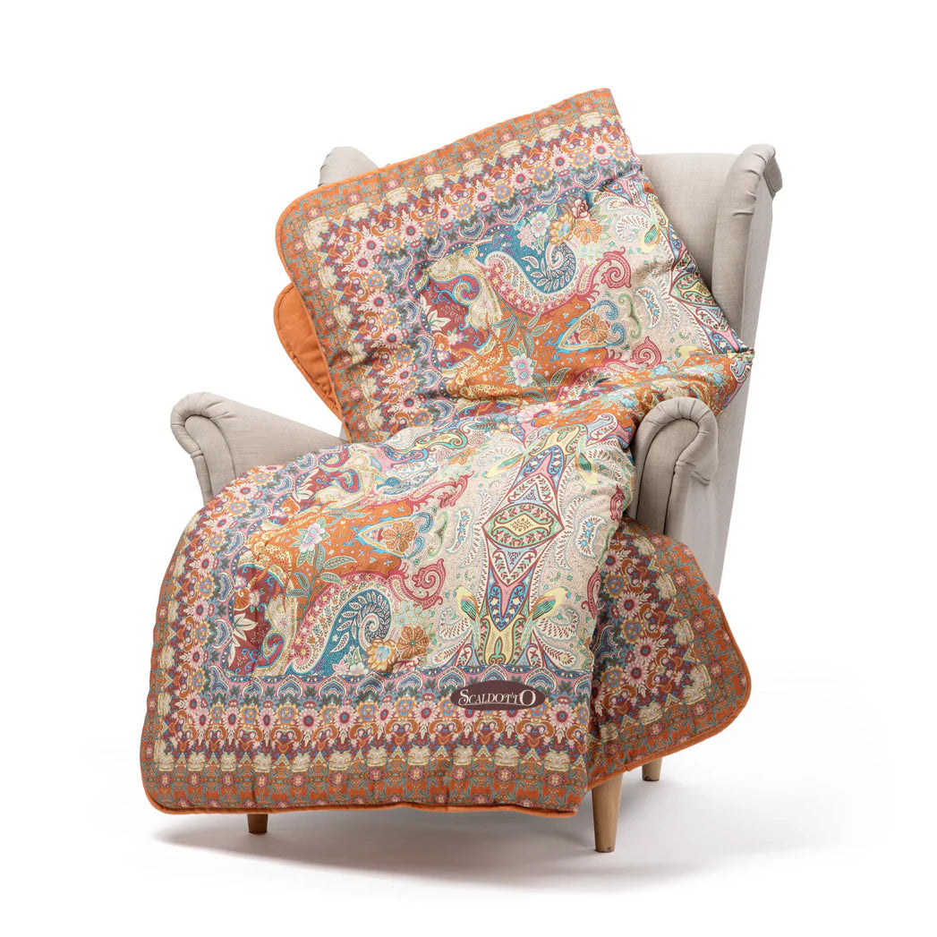 Plaid Scaldotto In Cotone Pettinato Alhmabra - Caleffi