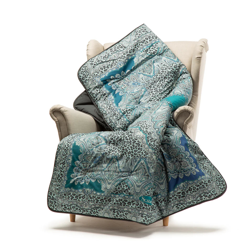 Plaid Scaldotto In Cotone Pettinato Leopard - Caleffi