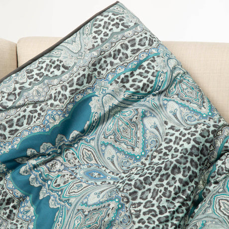 Plaid Scaldotto In Cotone Pettinato Leopard - Caleffi