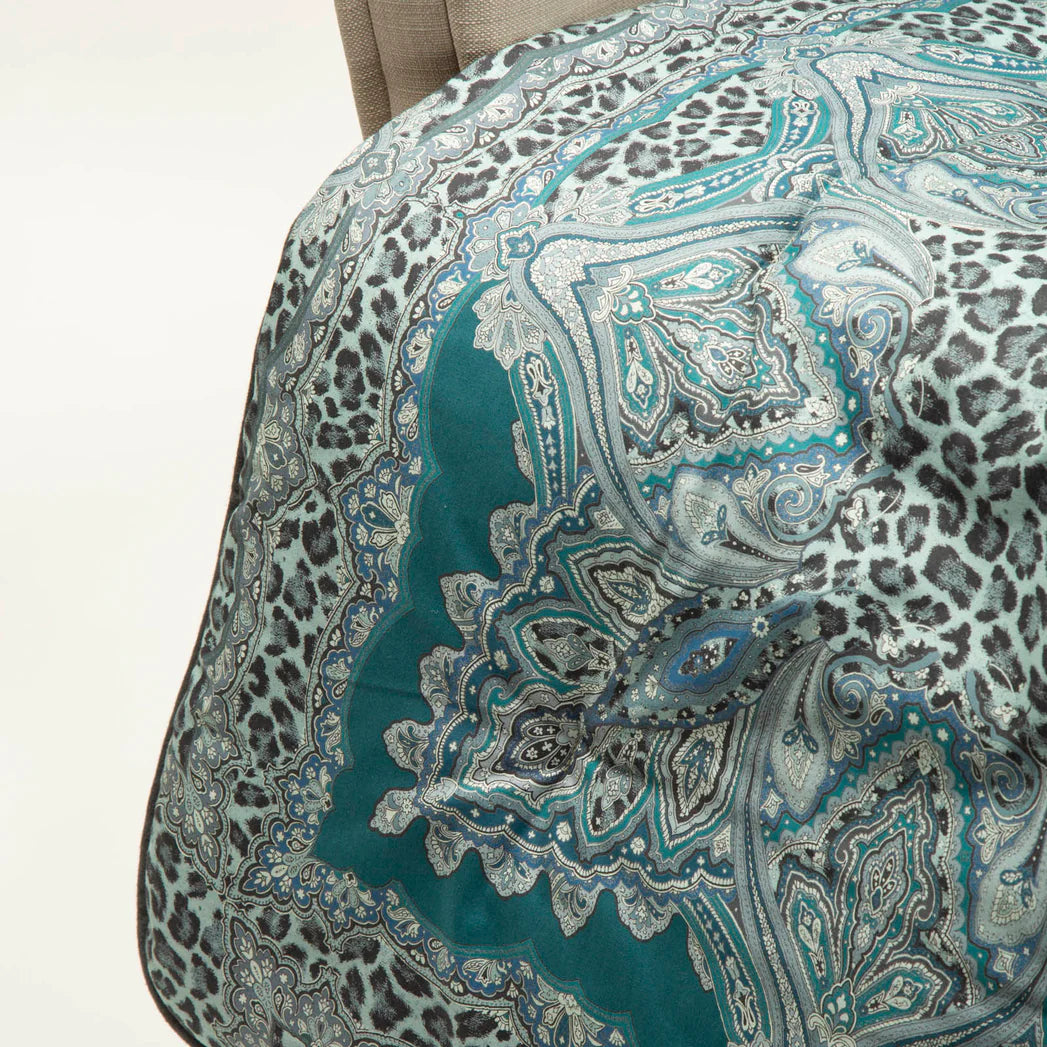 Plaid Scaldotto In Cotone Pettinato Leopard - Caleffi