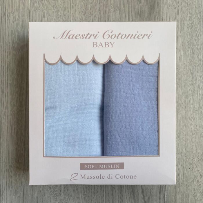 Set da 2 Mussole Nuvoletta di Cotone Soft Muslin - Maestri Cotonieri