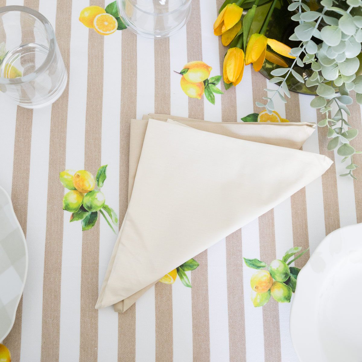 Servizio da Tavola x18 LIMONCELLO by Maestri Cotonieri