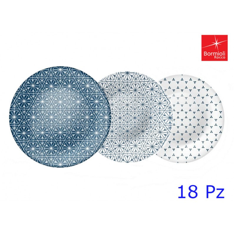 Servizio da tavolo 18 pezzi MAGHREB in porcellana by Bormioli