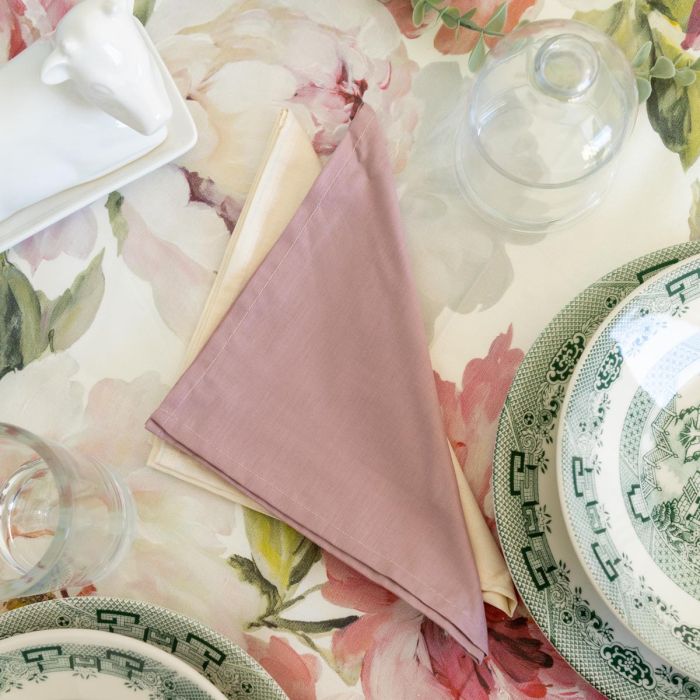 Servizio da Tavola x6 CAMPO FIORITO Avorio BY MAESTRI COTONIERI