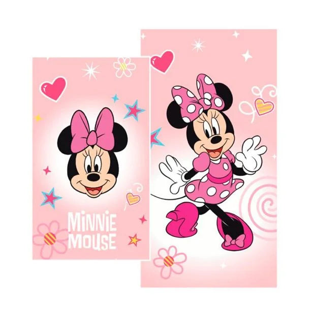 Set Asciugamano Viso + Ospite Minnie Mouse 100% Cotone - Disney