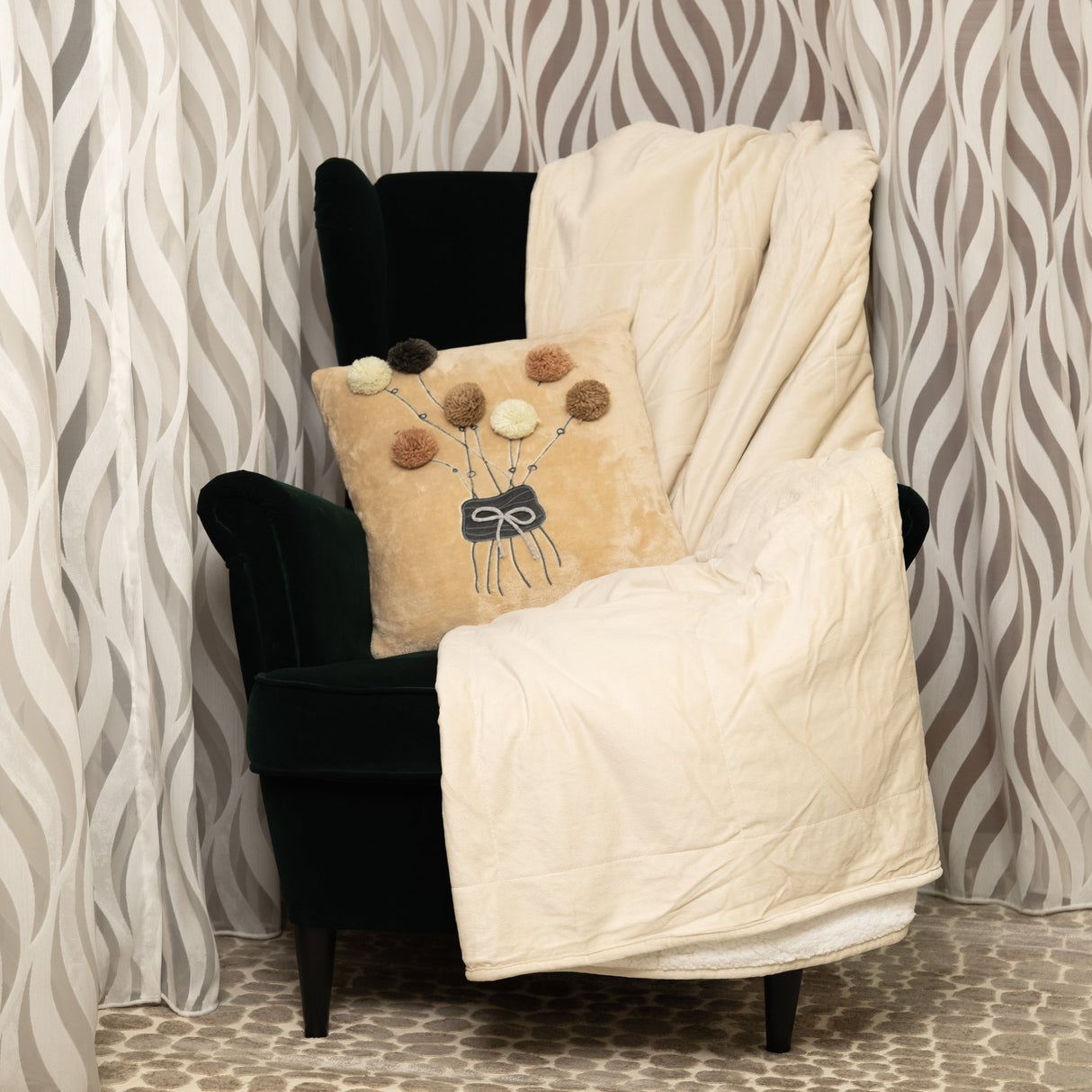 Cuscino Pile BOUQUET PON PON By Preziosa Home (Natale)