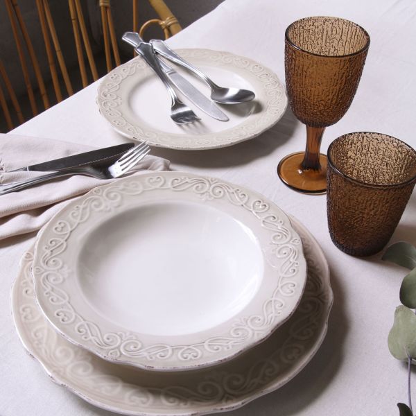 Servizio di piatti 18 pezzi Cozy Stoneware by Tognana