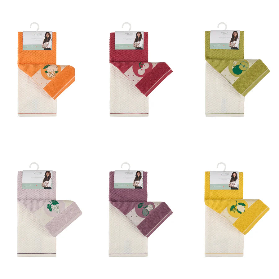 Set 2 Strofinacci Procida 100% cotone - Vingi