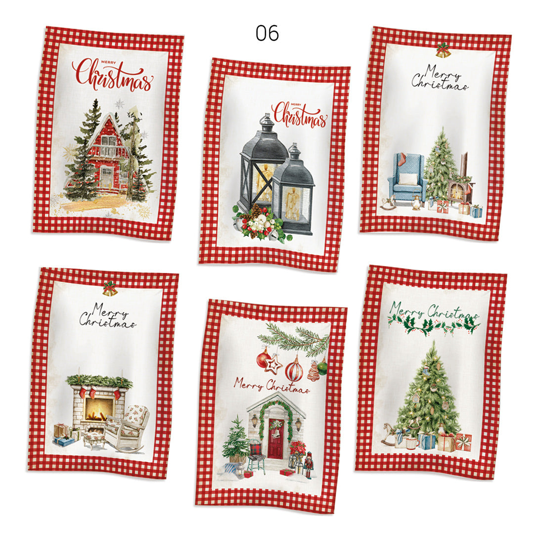 Set 6 Strofinacci TIFFANY XMAS dis.6 - Vingi