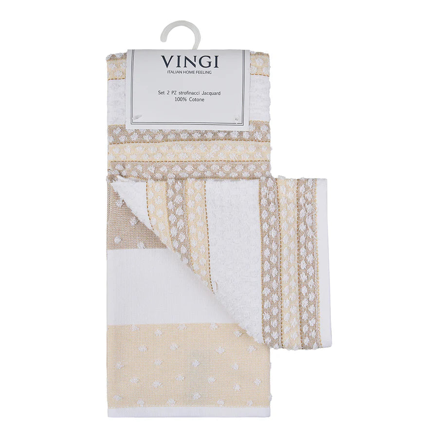 Set 2 Strofinacci Lily 100% cotone - Vingi