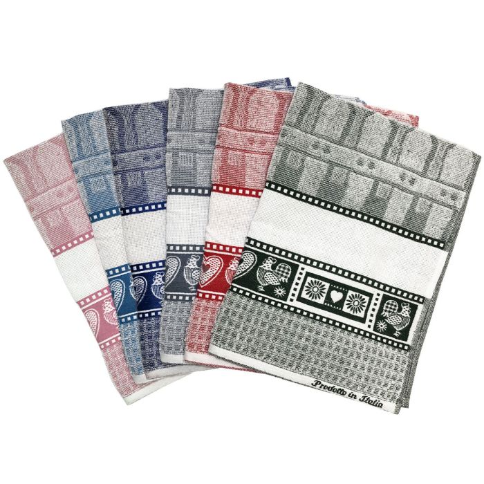 Set da 6 Strofinacci GALLINA by Maestri Cotonieri