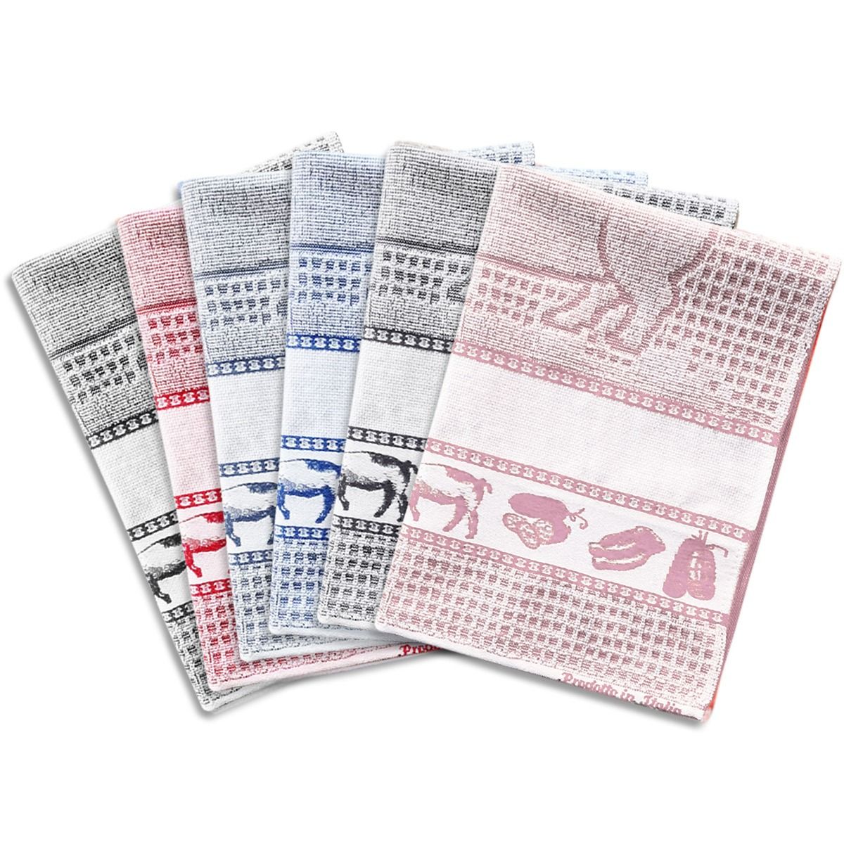 Set da 6 Strofinacci SALUMI by Maestri Cotonieri