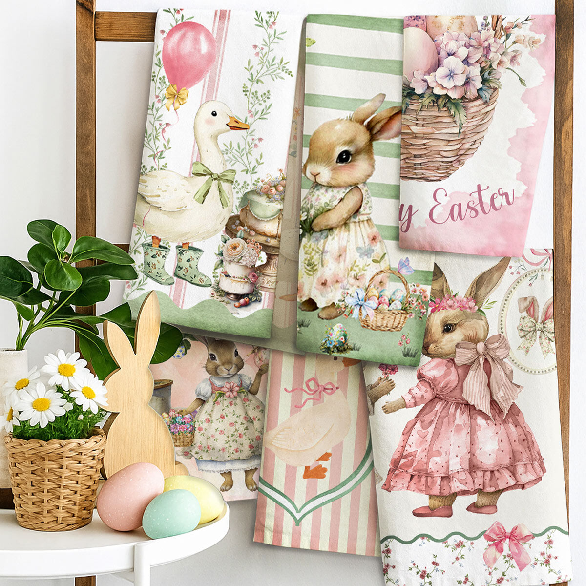 Set da 6 Strofinacci Pasquali Giardino Segreto - Maestri Cotonieri Home