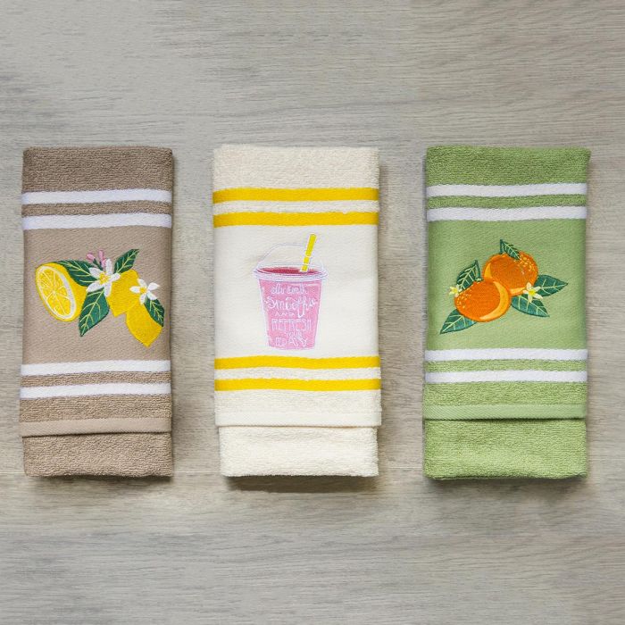 Tris Strofinacci AGRUMI By Maestri Cotonieri