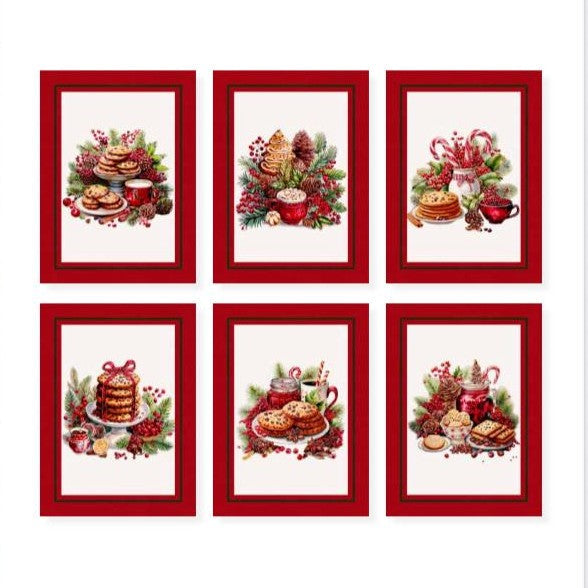 Set 6 Strofinacci TIFFANY XMAS dis.1 - Vingi