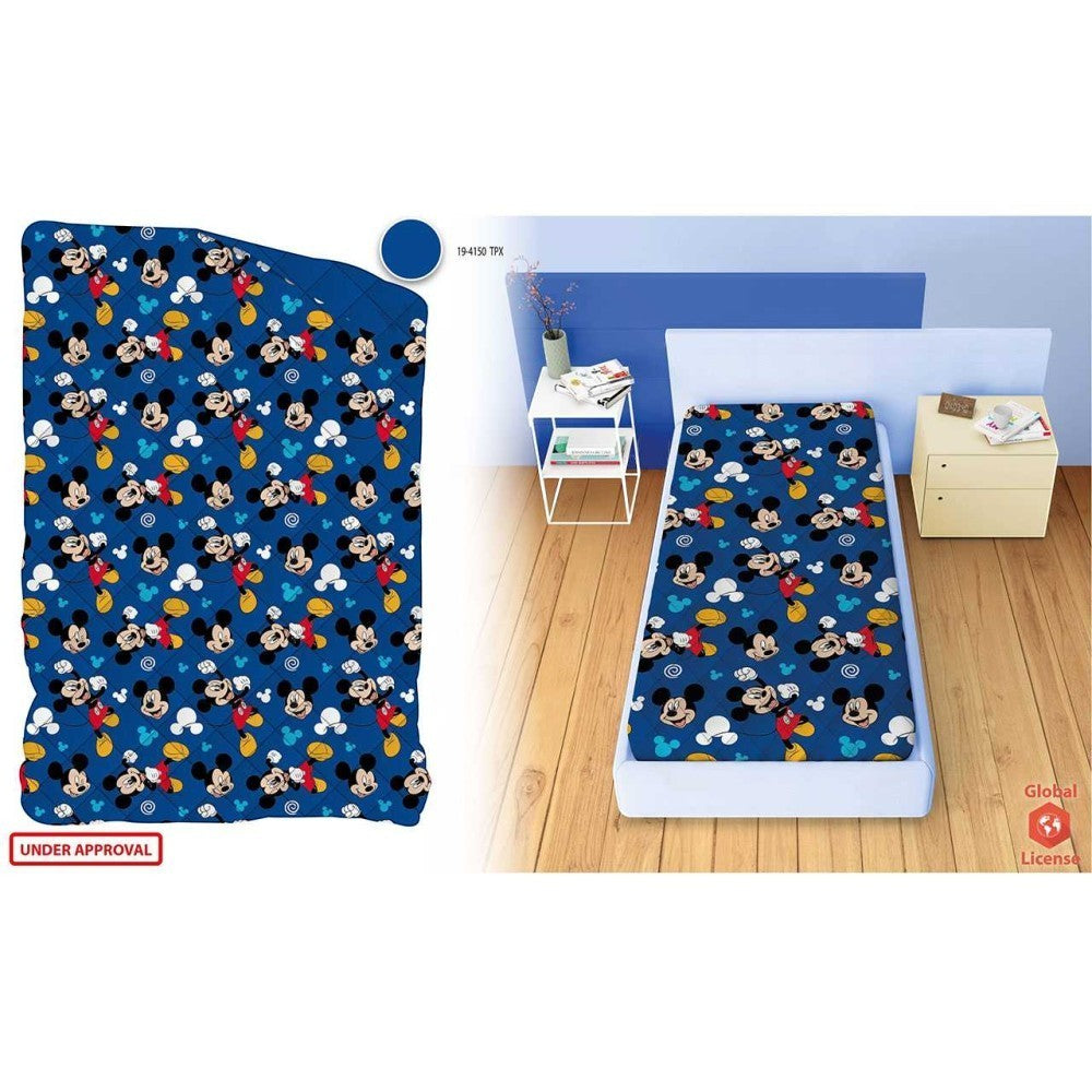 Copriletto Trapuntato MICKEY MOUSE di Disney Home – Misura Singola 170x250 cm