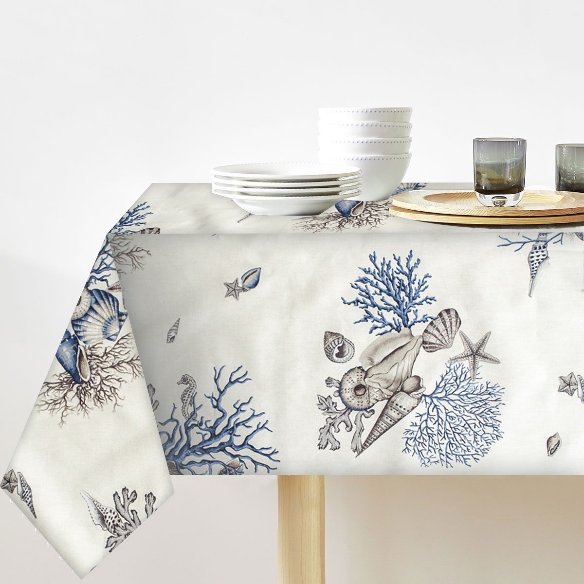 Servizio da Tavola x12 CORALLI blu By MAESTRI COTONIERI