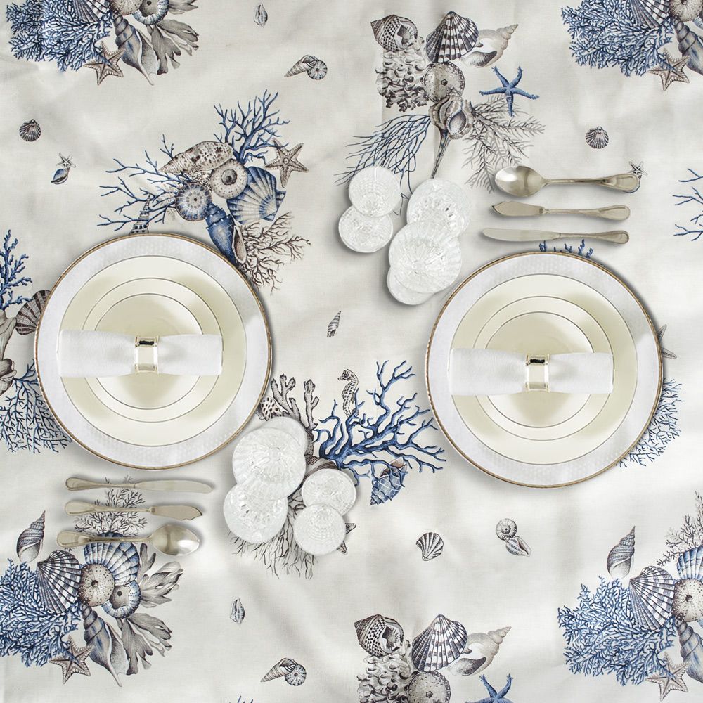 Servizio da Tavola x12 CORALLI blu By MAESTRI COTONIERI