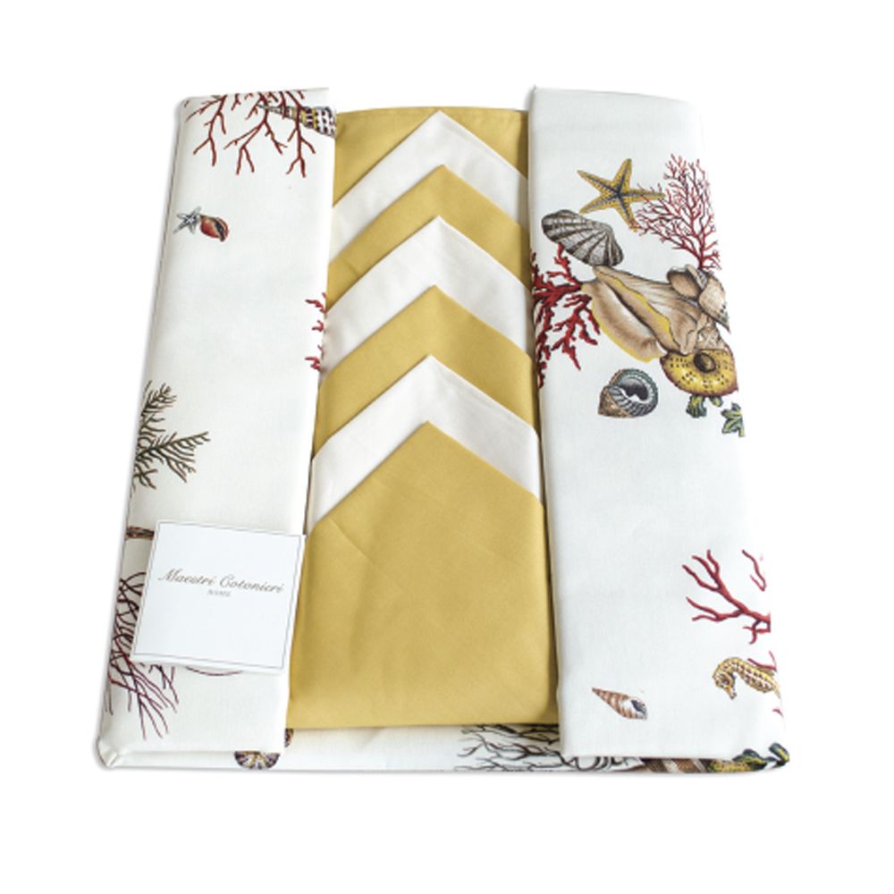 Servizio Da Tavola x12 CORALLI By Maestri Cotonieri