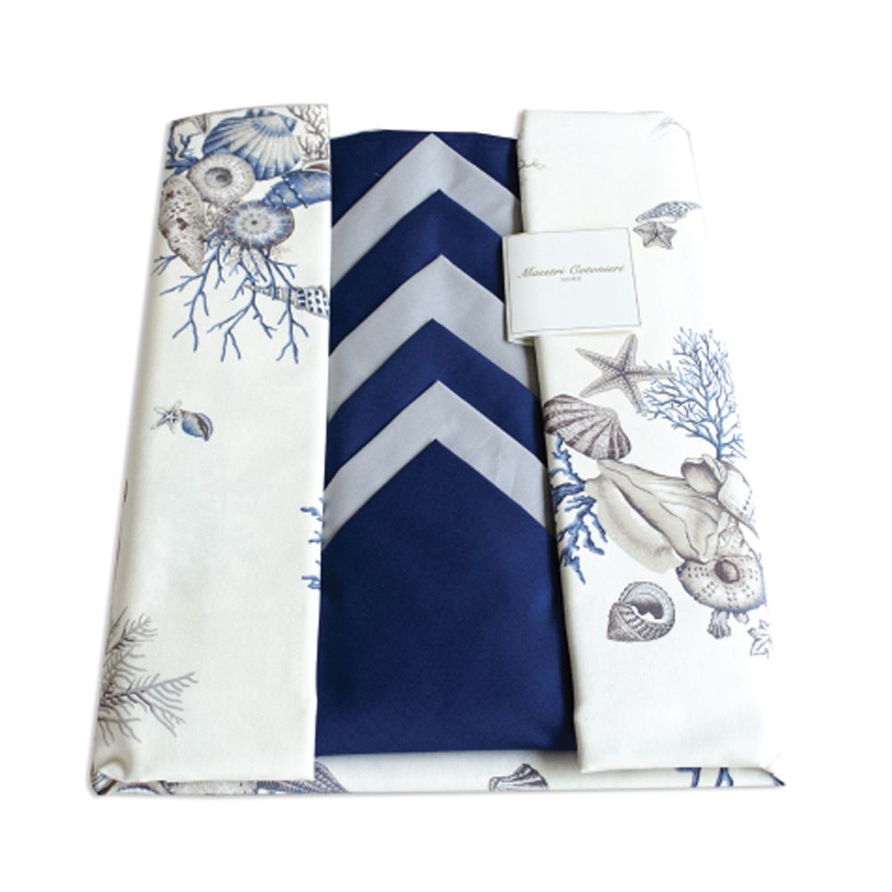 Servizio da Tavola x12 CORALLI blu By MAESTRI COTONIERI